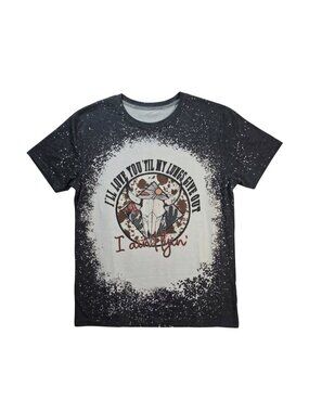 NWOT | Western Bleached Graphic T-Shirt | Bull Skull | I Ain't Lyin' | Small